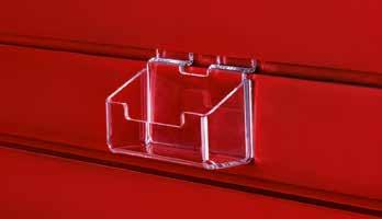 56 Lamellenwand-Zubehör FlexiSlot -Visitenkartenhalter Material: Acrylglas; Materialstärke: 3 mm; Farbe: glasklar; Breite