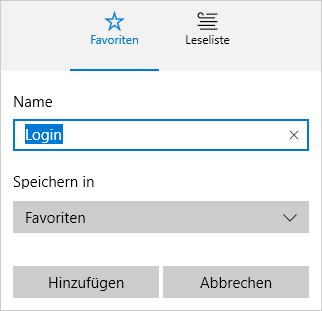 Adressen, die als Favorit gespeichert wurden, können Sie dann ganz einfach über den Favoriten-Eintrag in der Lesezeichenleiste oben oder das Favoriten-Menü abrufen.