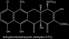 Durch die Epimerisierung der Tetracycline wird die antibiotische Wirksamkeit gegenüber der Muttersubstanz um 90-100 % vermindert.