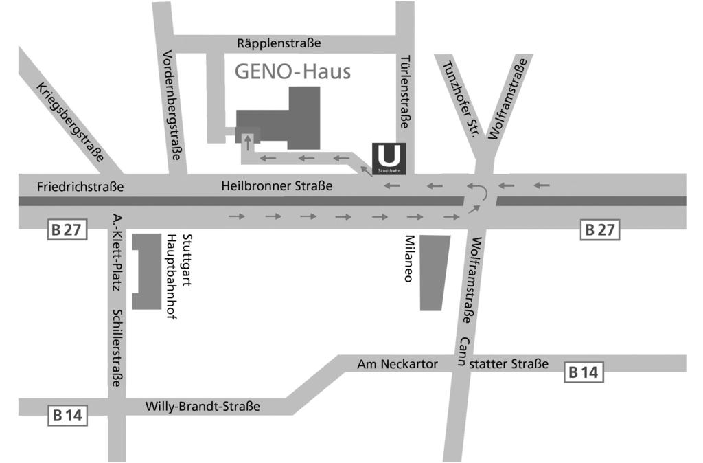 Lageplan GENO-Haus B 27 Heilbronner Straße 41 70191