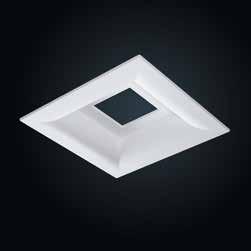 Wall- and ceiling light Recessed light for gypsum ceilings and walls Ceiling cutout 595 x 595 mm or 620 x 620 mm Cover aluminium anodised for
