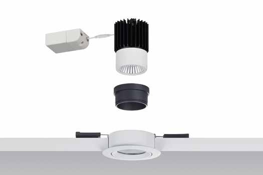 Insect-proof Incl. protective glass cover Energy-efficient LEDs Please order LED spot and housing separately LED Strahler inkl.
