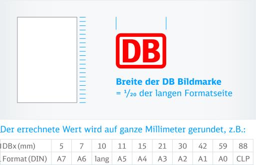 Neue Bezugsgröße: die DB Bildmarke.