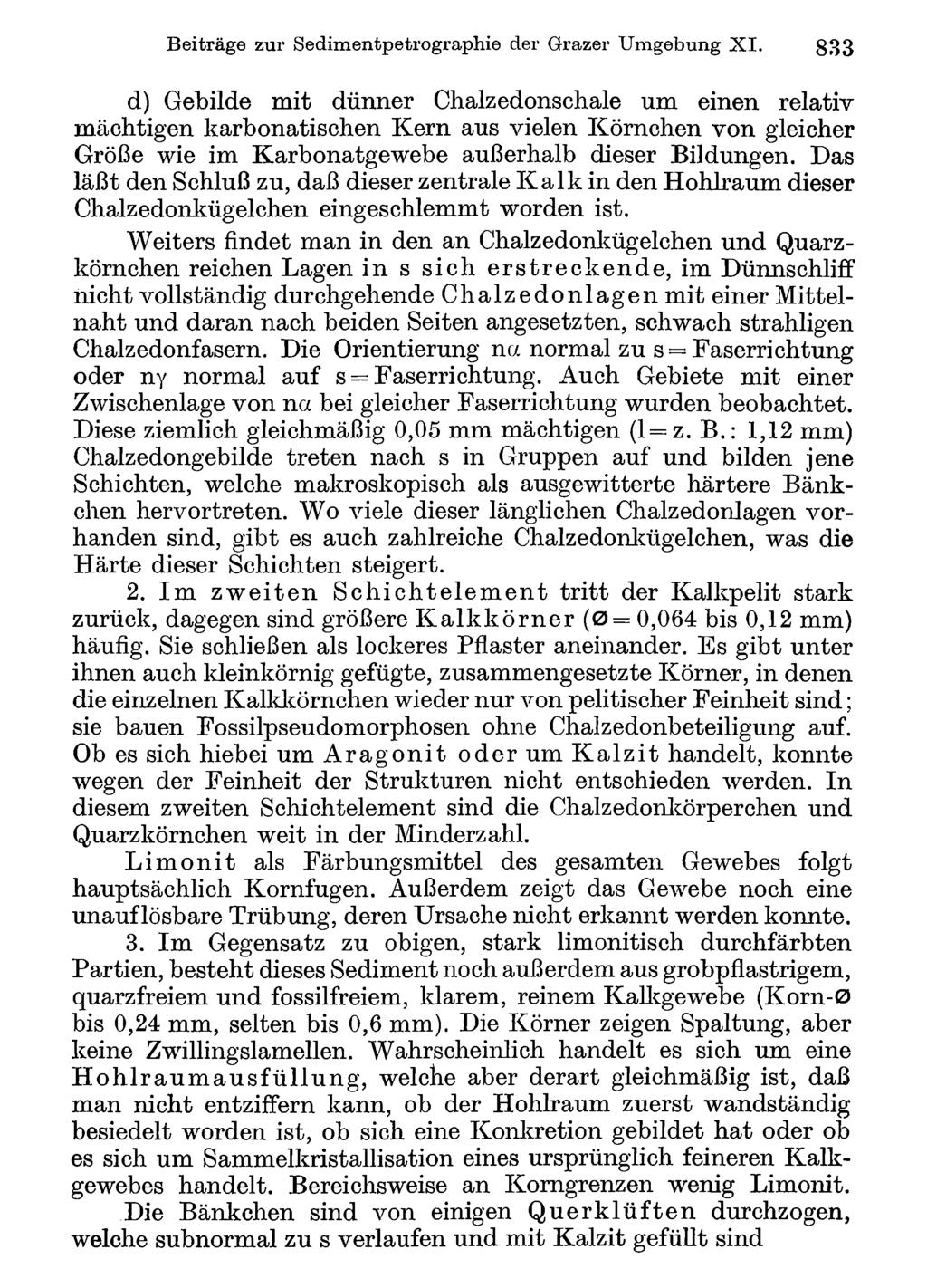 Beiträge Akademie zur Sedimentpetrographie d. Wissenschaften Wien; download der unter Grazer www.biologiezentrum.at Umgebung X I.