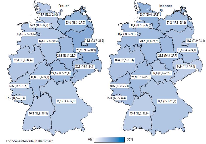 Gewichtsverteilung in Deutschland aktuelle Zahlen