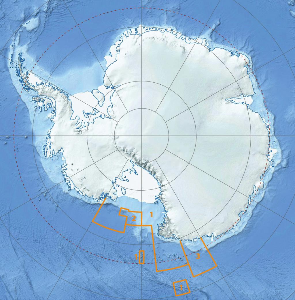 Abb. 14: Meeresschutzgebiet Rossmeer (Ross-Sea MPA) in der Antarktis mit 1,55 Millionen km² zurzeit größtes Meeresschutzgebiet der Welt (ab 01.