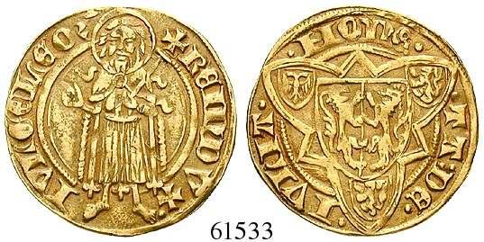 Schild. Gold. Friedb.1364; Noss 156. ss 750,- Goldgulden o.j., Jülich. 3,46 g. Hl.  Schild. Gold. Friedb.1364; Noss 156. ss 750,- 61644 Philipp Wilhelm, 1653-1679 Dukat 1676, Mülheim.
