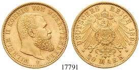 17791 270,- 10 Mark 1890, F. Gold.