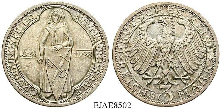 Reichsmark 1928, A. Naumburg. J.333.