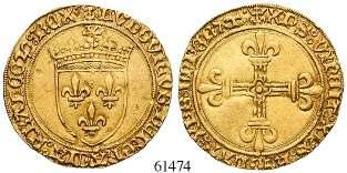 307; Duplessy 511A. ss 775,- 61477 Francois I., 1515-1547 Ecu d or au soleil au Bretagne o.j.
