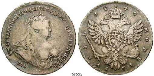 61563 6-Gröscher 1761, Königsberg. 2,60 g.