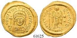 Stern im r. Feld, Offizin I. Gold. Sear 3. etwas gebogen, ss 420,- Justinian I.