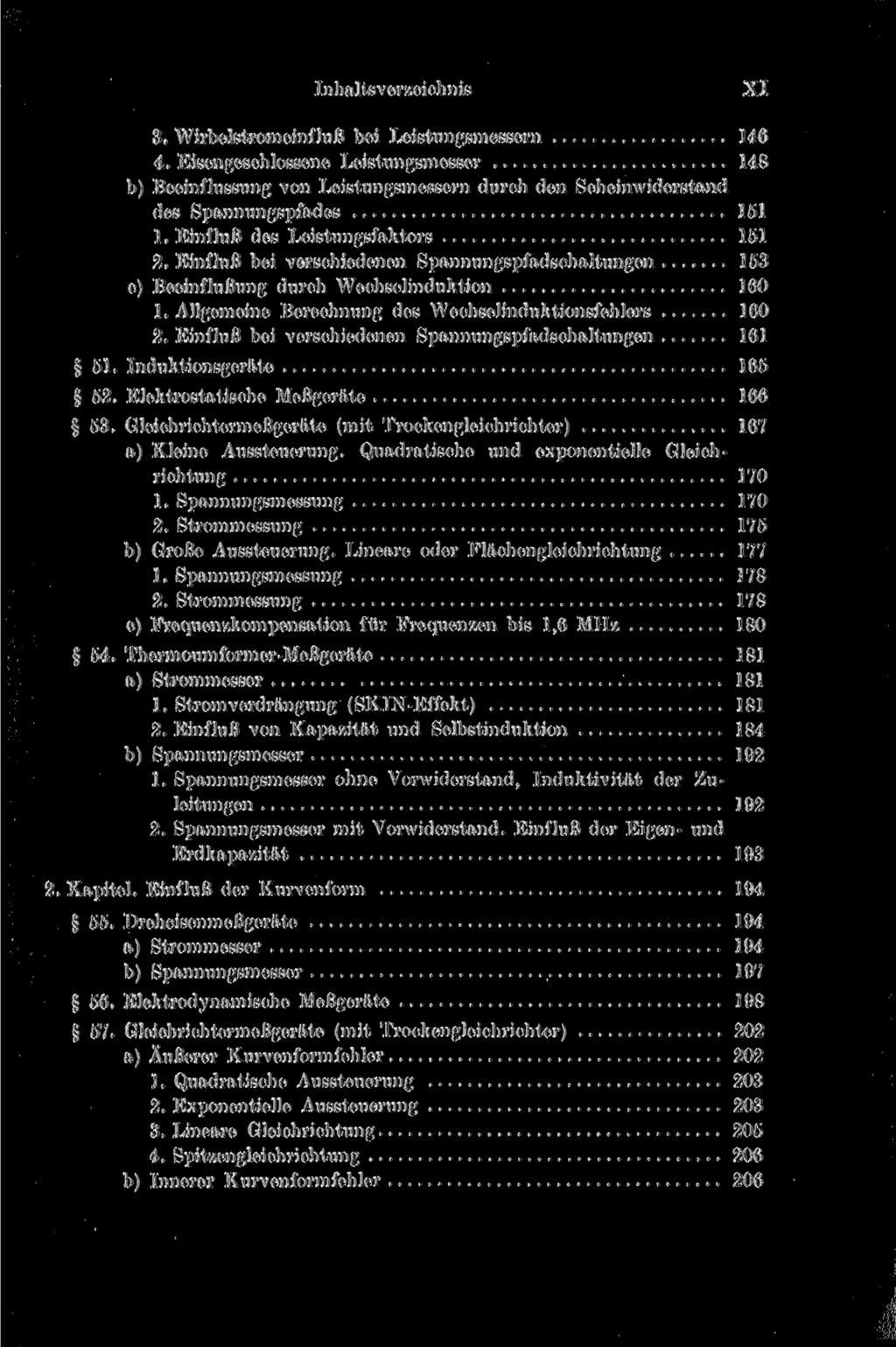 Inhaltsverzeichnis XI 3. Wirbelstromeinfluß bei Leistungsmossorn 146 4.