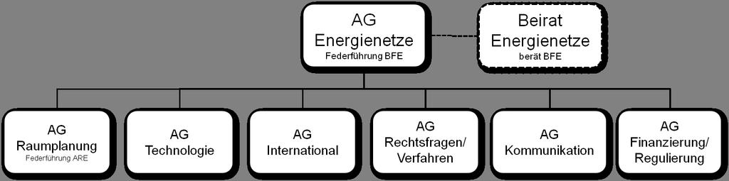 Strategie Energienetze Erarbeitung der Strategie Energienetze : AG Energienetze Leitung durch
