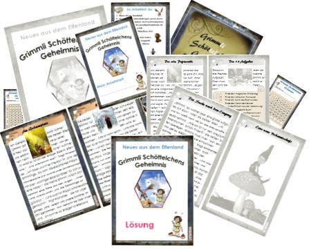 Grimmli Schöttelchens Geheimnis Fantasy-Geschichten 3 für die Klassen 3 und 4 der Grundschule sowie ab Klasse 5 der Förderschule Angeboten wird eine Ganzschrift (auch einsetzbar als Lesekartei) mit
