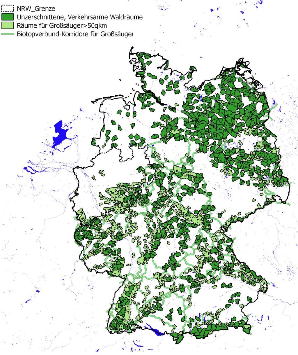 KARTENARBEIT Grundlagen Datenzusammenstellung Bundeskonzept Grüne Infrastruktur Flächen mit bundesweiter Bedeutung für die biologische Vielfalt