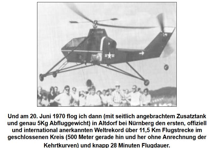 Flugfähiger Modellhubschrauber (1970) Quelle: