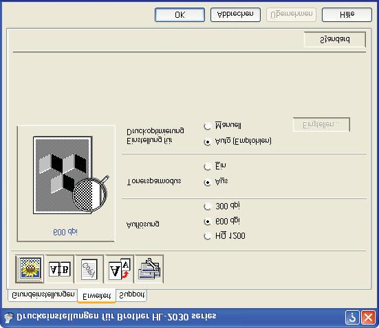 Treiber und Software Registerkarte Erweitert 3 Hinweis Unter Windows 2000, XP oder Windows Vista gelangen Sie zur Registerkarte Erweitert, indem Sie im Dialogfeld Eigenschaften die Registerkarte