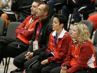 Von links: Thomas Schneider, Günther Doleschel, Simone Bader und Daniela Kicker. WM-Impressionen Nationenwertung Punkte 1.