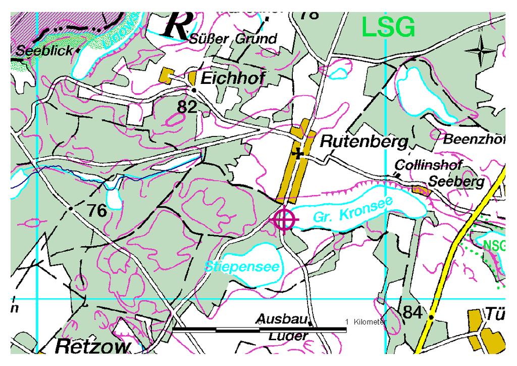 4. Karte (Kartengrundlage: TK10; Nutzung mit Genehmigung der LGB) Lage der