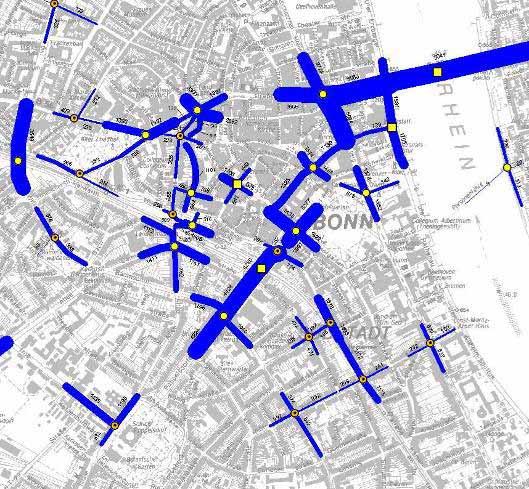 Ermittlung des Radverkehrsaufkommens - Auswertung von 114 Verkehrszählungen der Stadt Bonn - Durchführung von