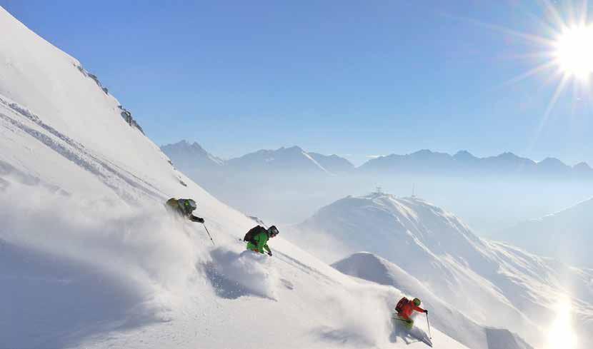 88 Bergbahnen und Lifte führen Sie auf über 305 km präparierten Pisten und etwa 200 km Tiefschnee-Abfahrten. Die schönsten Abfahrten mit der Hospiz Skigruppe!