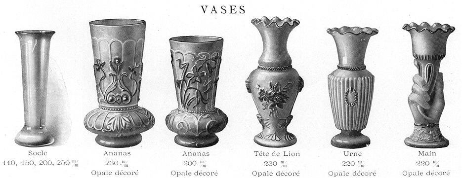 Abb. 2000-5/604 (Ausschnitt) MB Meisenthal 1927 (1930), Planche 58, Articles divers, Vases aus Glasmuseum Meisenthal Siehe unter anderem auch WEB PK - in allen Web-Artikeln gibt es umfangreiche