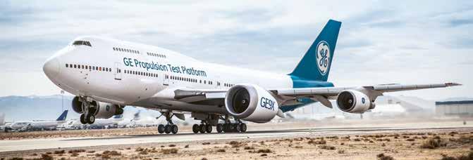 News 6 GE9X beginnt Flugerprobung Mehr als vier Stunden dauerte der Erstflug des GE9X am 13. März 2018 in Victorville/Kalifornien.