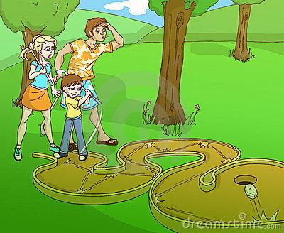 Besuch der Minigolfanlage Gaggenau mit Picknick im Park mit Spielplatz und Volleyballfeld