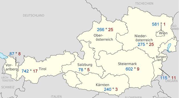 Bundesländer und Gemeinden feel-ok.at wurde seit 18.10.2011 in 271 Gemeinden besucht. In Österreich wurde feel-ok.at in praktisch allen Bundesländern besucht.