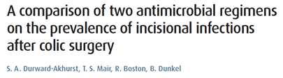 using 120 hours over 72 hours of perioperative antimicrobial