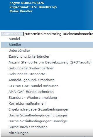 Bündler übertragen: Standorte übertragen: Beim geöffneten Standort klicken: Wenn Bündler oder Standorte