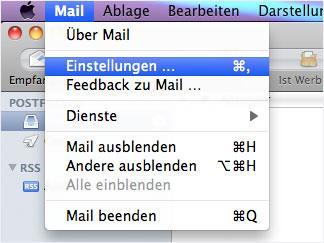 E-Mail Konfiguration Mac Mail Starten Sie Apple Mail
