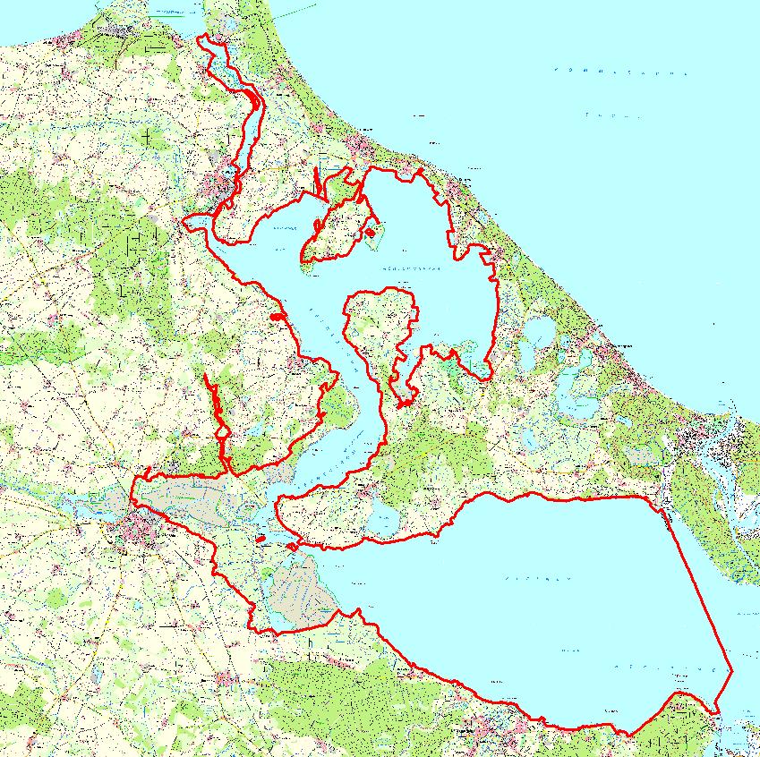 Kurzcharakteristik FFH-Gebiet DE 2049-302 FFH-Gebiet DE 2049-302 Größe: 58.197 ha, davon ca. 85% Wasserfläche, ca. 3.500 ha Landfläche zweitgrößtes FFH-Gebiet in M-V sieben NSG (ca.