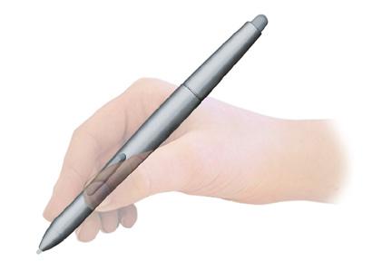 ARBEITEN MIT GRAPHIRE 21 Verwenden des Seitenschalters Der Graphire-Stift ist mit einem DuoSwitch ausgestattet.