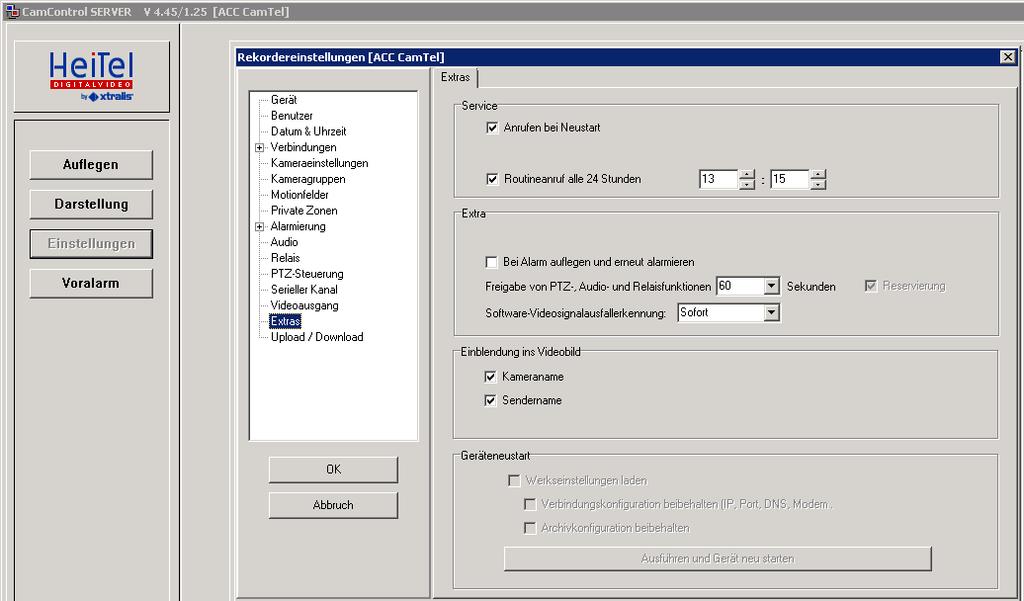 6 Konfiguration von Routinerufen in HeiTel Bildquellen Die Konfiguration von HeiTel Bildquellen erfolgt generell über eine der HeiTel- Anwendungen, wie z.b. über die Anwendung CamControl Server selbst.