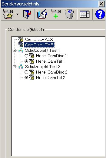 8.2 Schritt 1: Auslesen der Konfigurationsdaten des CCS Im HeiTel CamControl Server werden die verschiedenen Bildsender im sogenannten Senderverzeichnis konfiguriert (siehe Abbildung 14).
