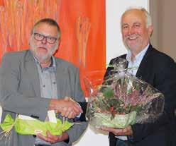 Betriebsleiter Reinhard Lütke überbrachte Ehrennadel und Glückwünsche der Geschäftsführung. Paul Friggemann Bernd Meyjohann trat am 15.