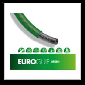 EuroGuip Green Gartenschlauch grün 3-lagiger PVC Garten Wasserschlauch mit druckfestem Kreuzfadengewebe aus reißfestem Polyester. Hohe Druckbeständigkeit. Algen - und UV-beständig.