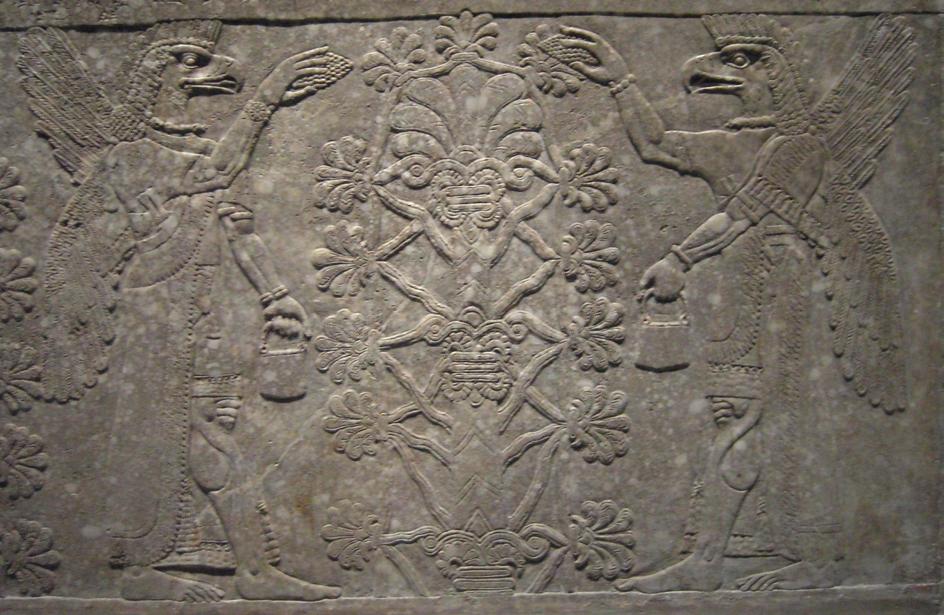 Abb. 6 Assyrischer Heiliger Baum; Alabaster; Nimrud, NW-Palast, Raum I; Assurnasirpal II, 883-59; Metropolitan Museum NY 31.72.3 Abb. 7 Jüdischer Sefirotbaum Abb.