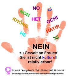 SUANA / kargah e.v. Zur Bettfedernfabrik 3 Tel.: 0511-126078-14/-18 30451 Hannover Fax: 0511-126078-22 E-mail: suana@kargah.