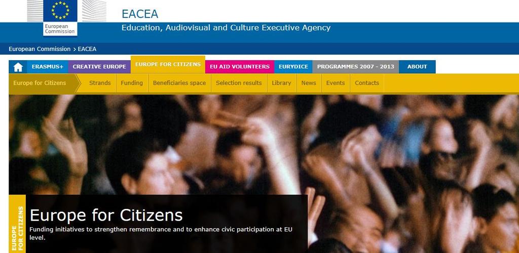 Wir Verantwortliche die EU Service-Agentur Stellen und Ansprechpartner EACEA = Exekutivagentur Bildung, Audiovisuelles und Kultur https://eacea.ec.europa.