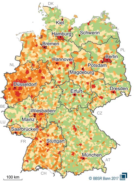 Großstädten. 30 % davon leben in Berlin. Quellen: (1) Statistisches Bundesamt (2018): Fortschreibung des Bevölkerungsstandes.