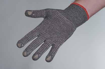 50209 SPECTRA SPECTRA Leichter Strickgewebe-Handschuh, schnittfest, PVC-beschichtet. Farbe: grau mit Noppen, rutschfest, durchsichtig auf Handfläche.