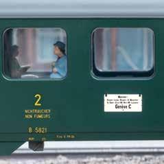 qd(ï \ 23133 Schnellzugwagen-Set 2 D96 Isar-Rhône Vorbild: 3 verschiedene Schnellzugwagen unterschiedlicher Bauarten, in der Ausführung der Schweizerischen Bundesbahnen (SBB), für den Schnellzug D96