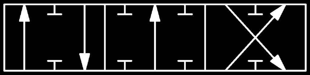 Ausführung * * Symbol Open Center Systeme (OC) * Für doppeltwirkende Zylinder und doppeltwirkende Zylinder mit Schwimmstellung wird derselbe Steuerschieber verwendet.