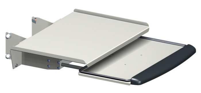 kg - Tragfähigkeit: bis 5 kg Darstellung: Keyboardplatte hochgeklappt M-25046-A Ablageplatte mit