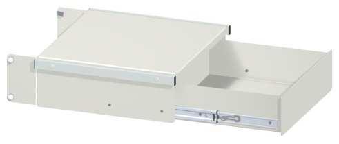 M-25046-A Ablageplatte mit ausziehbarer Keyboardplatte - Gesamtausladung bis  525 mm -