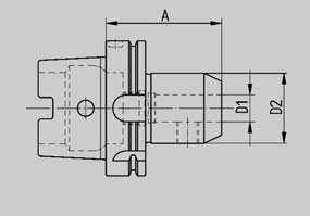 DIN 99 [HSK] P 0.0 DIN 99- Form Fräseraufnahmen Für Zylinderschäfte mit seitlicher itnahmefläche DIN 5-B.