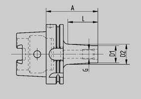 DIN 99 [HSK] P 0. DIN 99- Form ufnahmen Für Einschraubfräser mit Zylinderschaft.